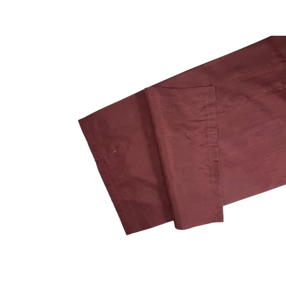Vintage Single Dark Red Valance Short Window Curtain Burgundy Maroon Lightweight